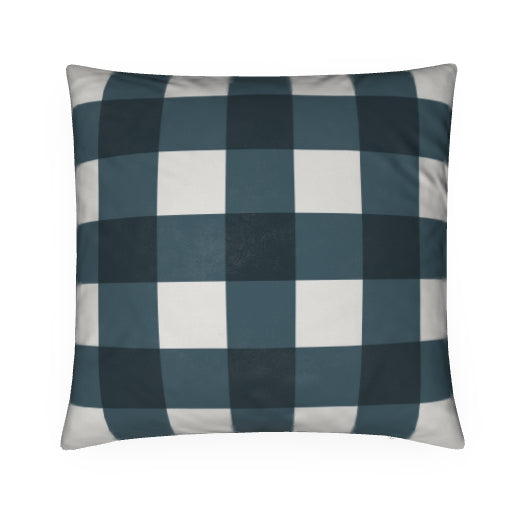 Forest Checkmate Pillow Case - Deep Blue